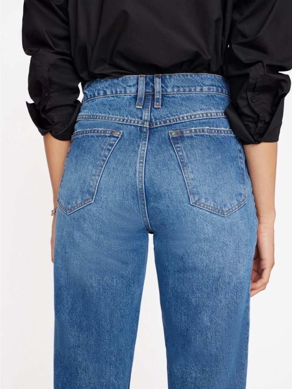 Frame Le High “N” Tight Taper Relaxed Thigh High Waisted Medium Wash Jeans Sz 26 - Picture 3 of 13